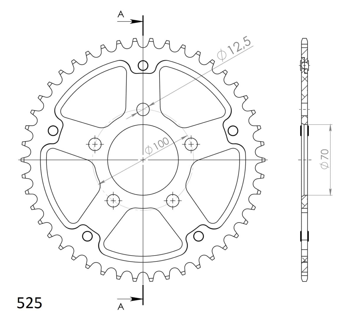 Supersprox Stealth takaratas Silver 727-RST-45-8