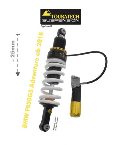 Touratech Suspension lowering shock -25mm for BMW F850GS Adventure ab 2018 type