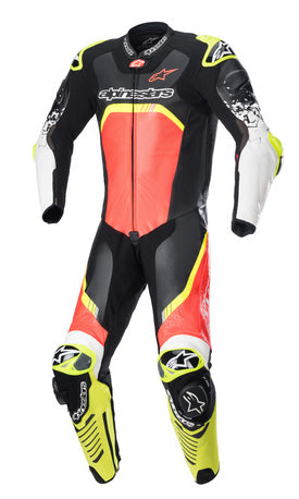 Alpinestars GP Tech V4 1-osainen Tech Air nahkapuku, musta/puna/keltainen