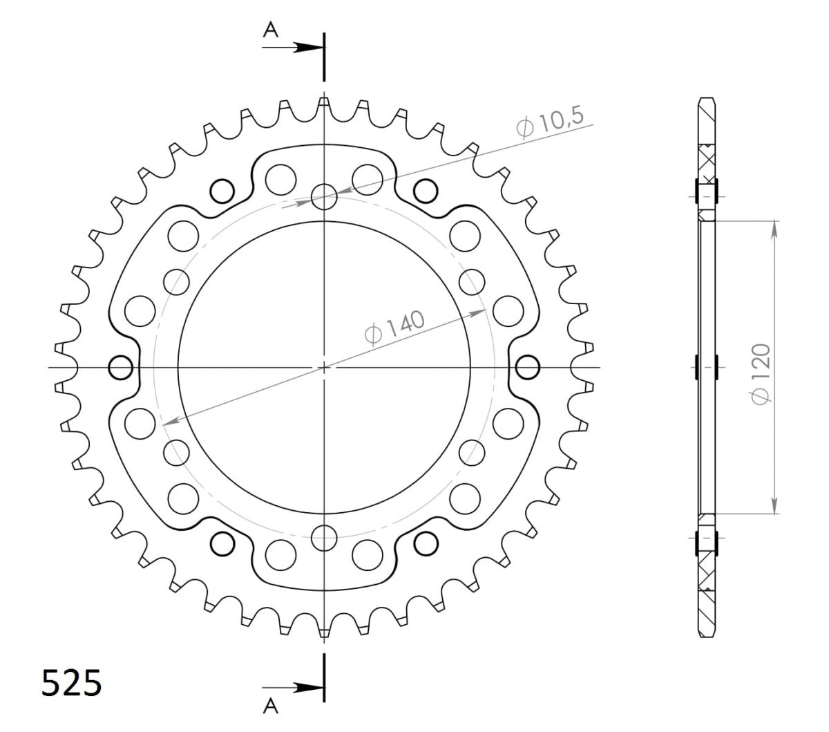 Supersprox Stealth takaratas Black 498-RST-42-0