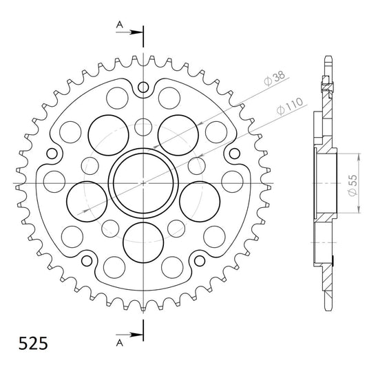 Supersprox Stealth takaratas Silver 736-525-RST-44-8