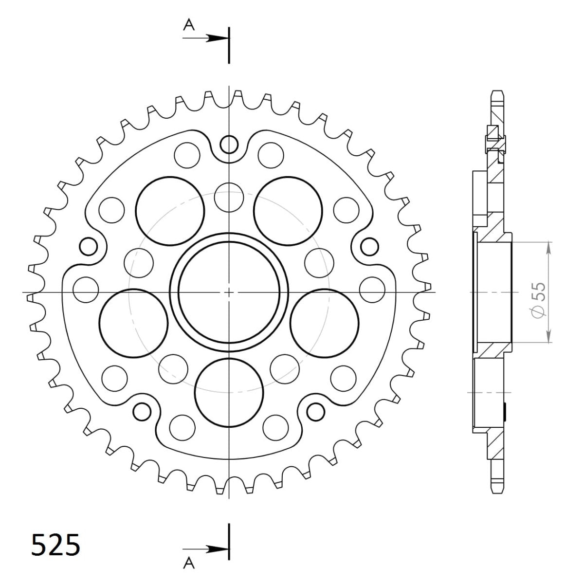 Supersprox Stealth takaratas Silver 736-525-RST-42-8