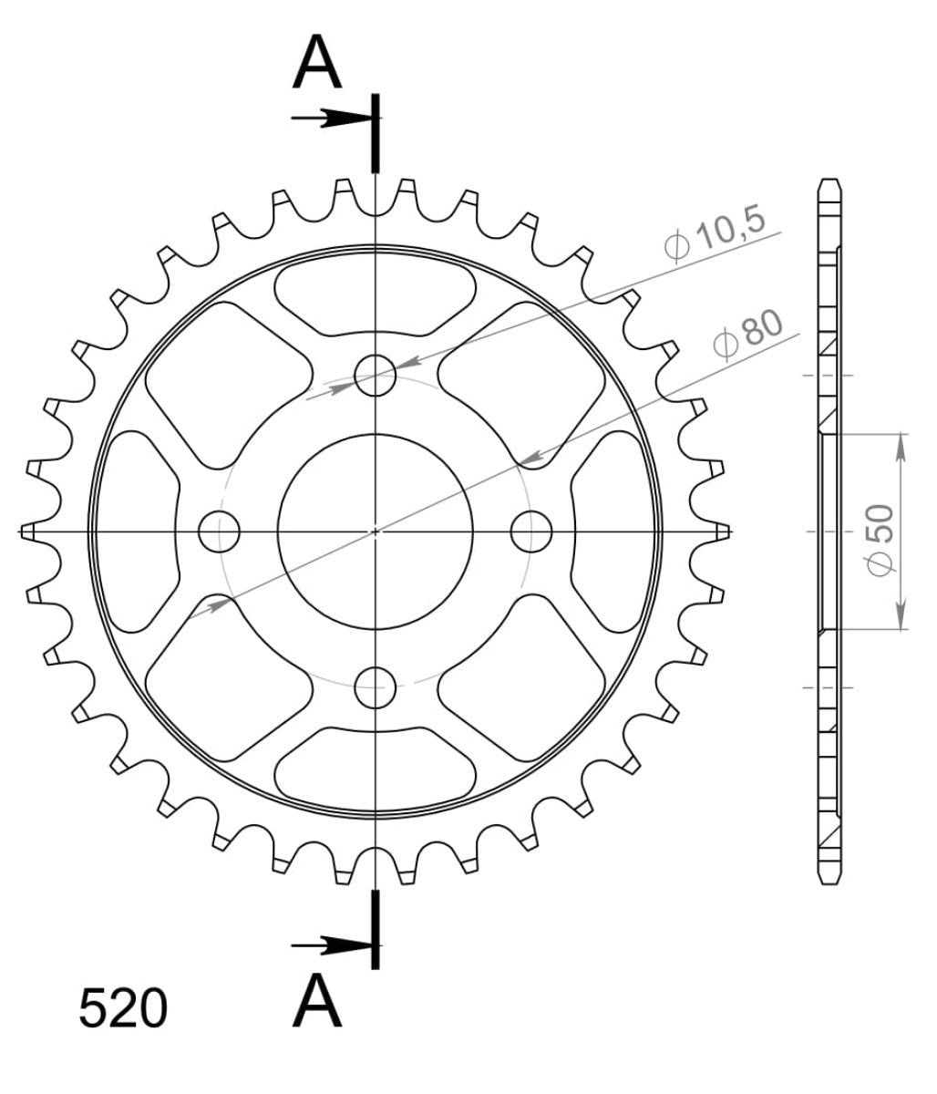 Supersprox takaratas Steel RFE-875:34