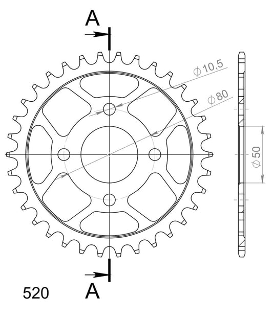 Supersprox takaratas Steel RFE-875:34