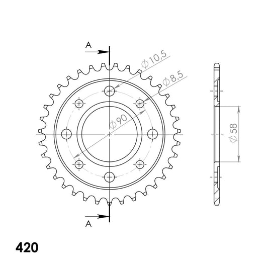 Supersprox takaratas Steel RFE-214:37