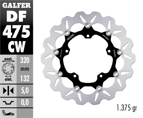 Galfer Wave Brake disc, Yamaha YZF-R1 04-/15- , R6 17-, front