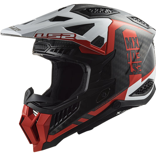 LS2 MX703 Carbon X-Force Victory, black/white/red