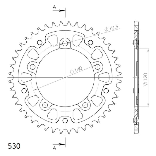 Supersprox Stealth takaratas Silver 1800-RST-43-8