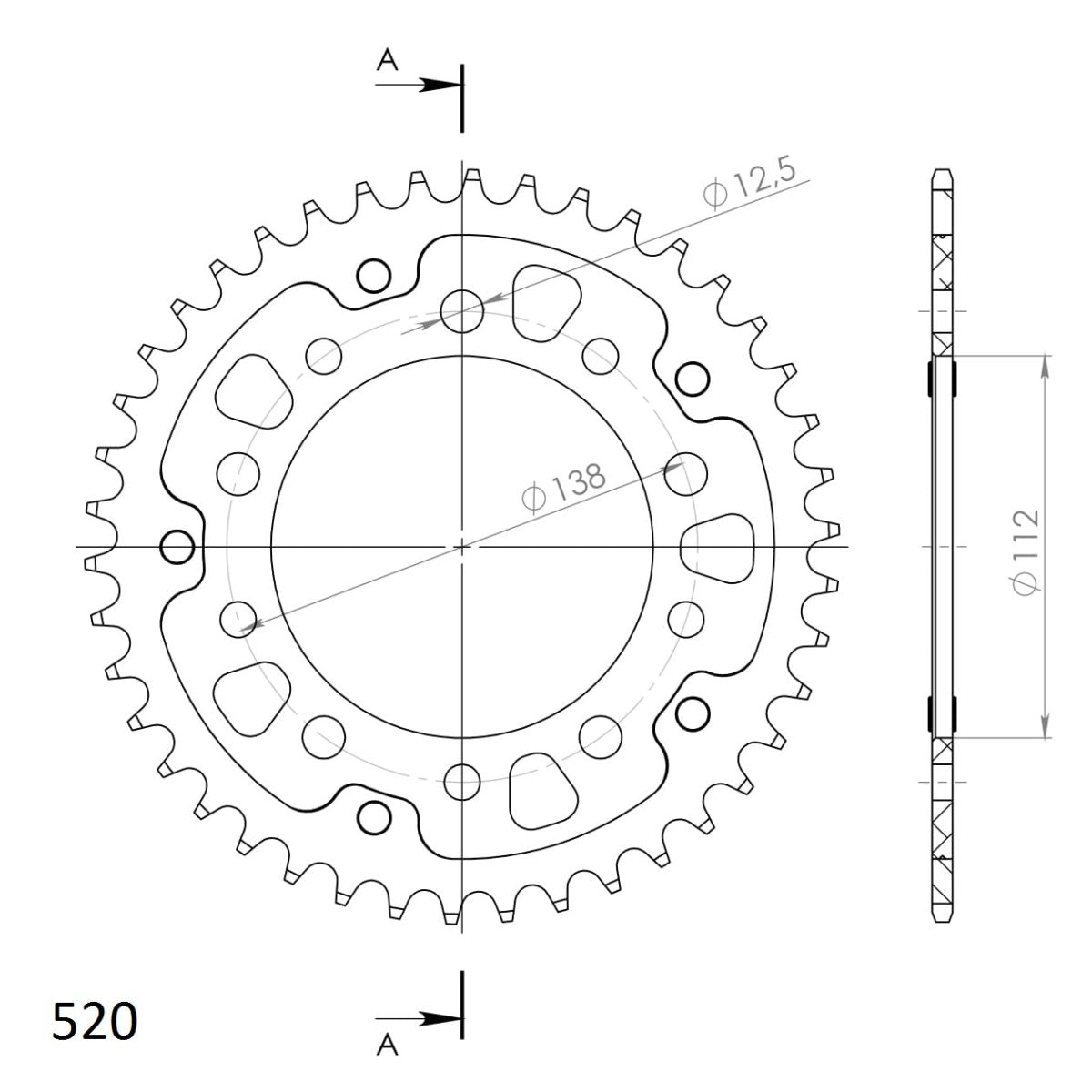 Supersprox Stealth takaratas Black 1303-RST-43-0