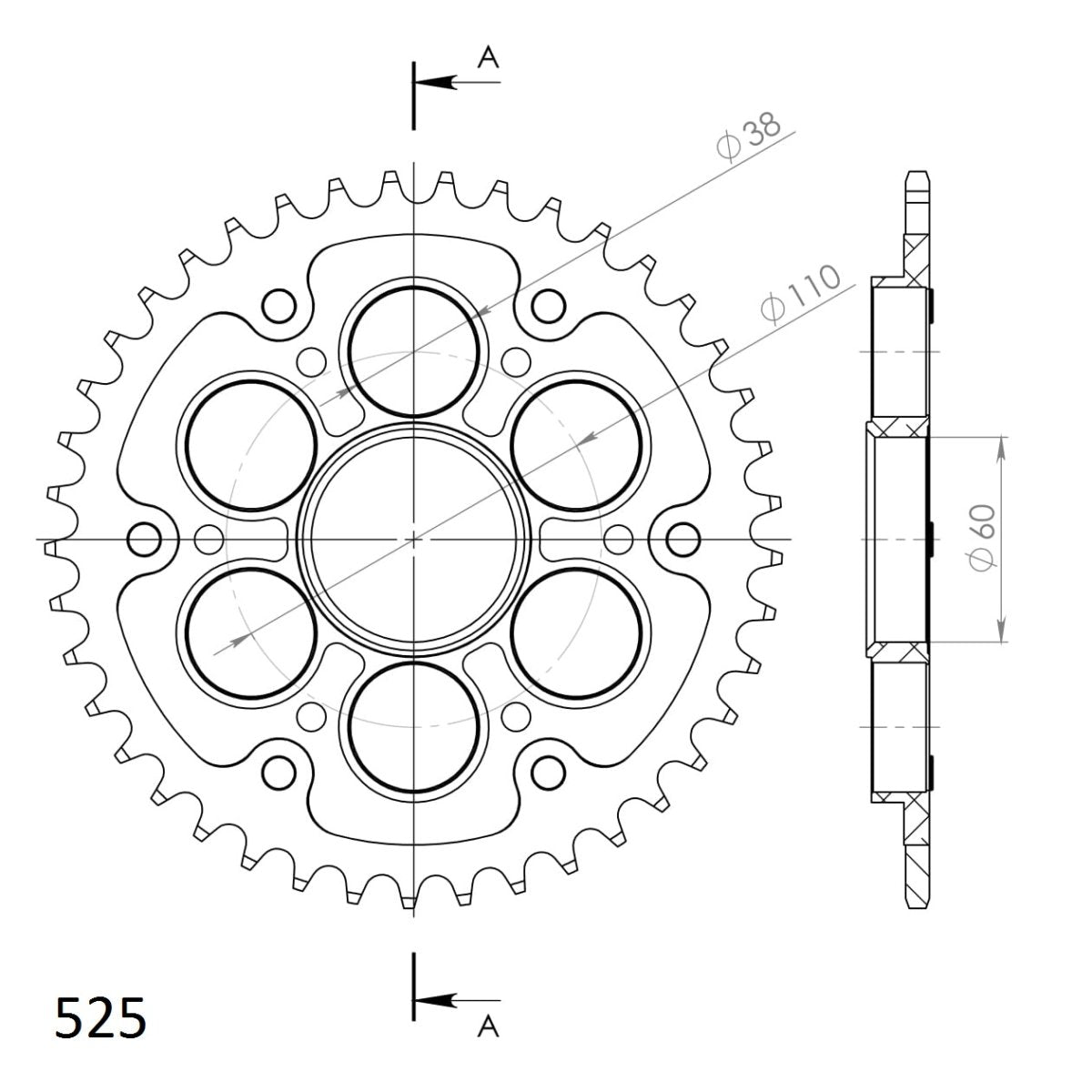 Supersprox Stealth takaratas Silver 737-525-RST-41-8