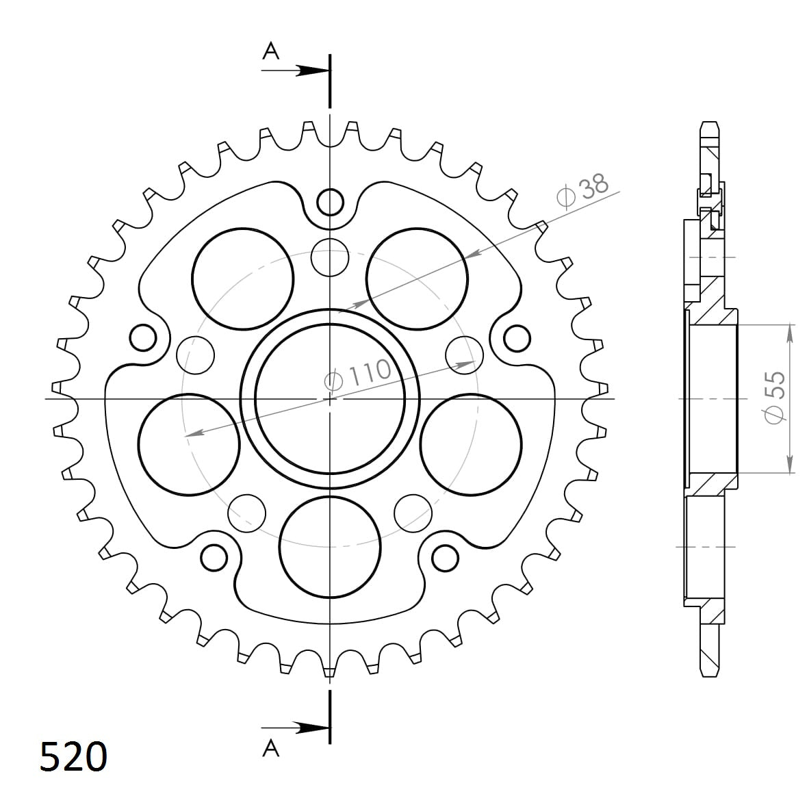 Supersprox Stealth takaratas Silver 733-RST-39-8