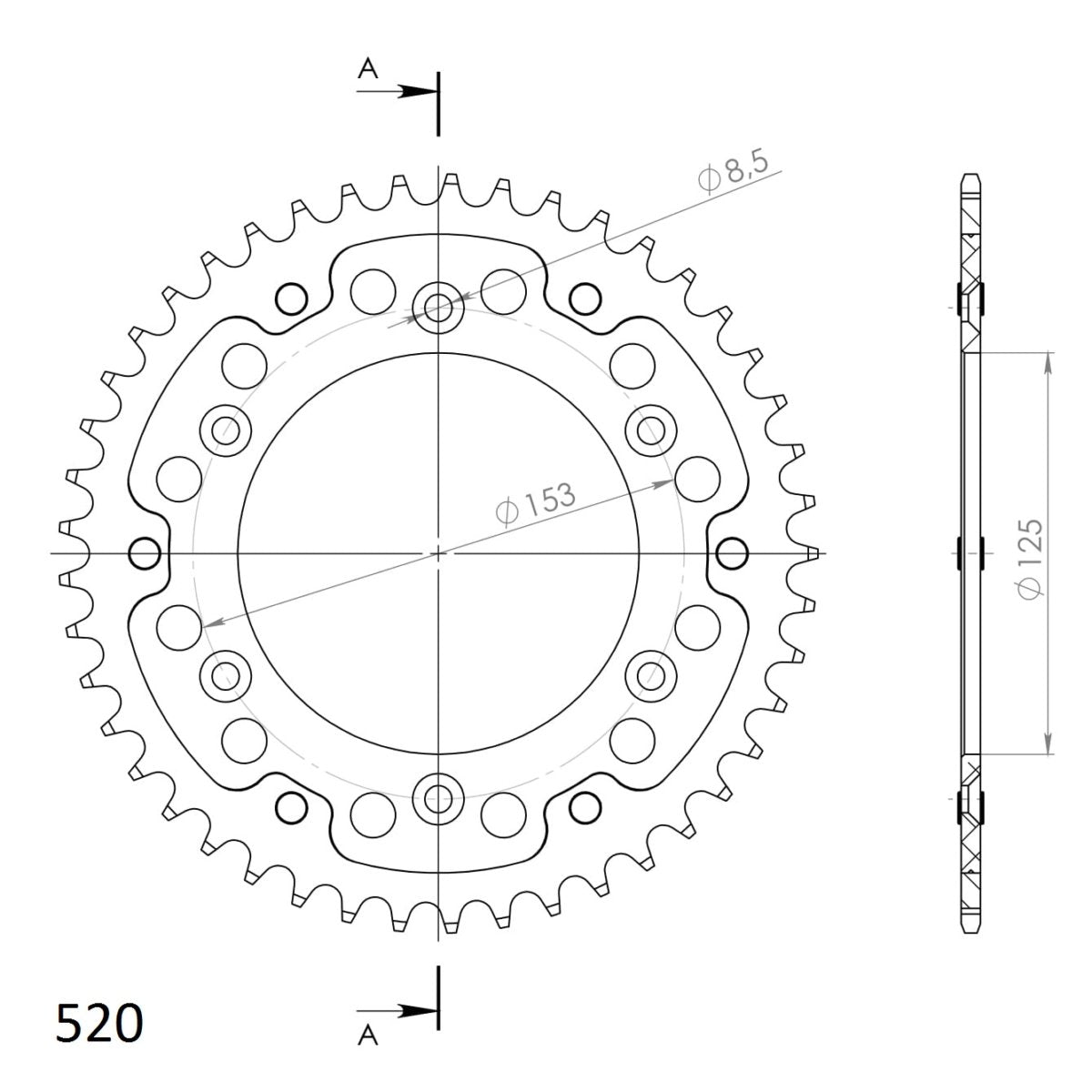 Supersprox Stealth takaratas Black 210-RST-44-0