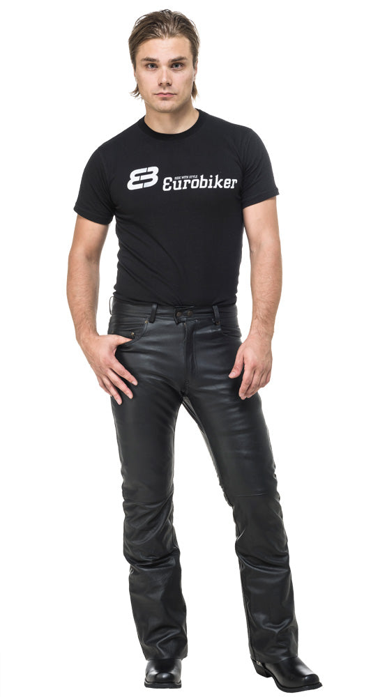 Sweep Bootcut leather jeans