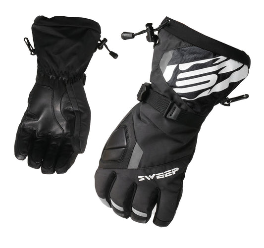 Sweep Outpost ladies snowmobile glove, black/grey/white