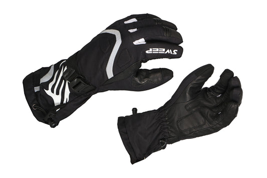 Sweep Recon ladies snowmobile glove, black/white