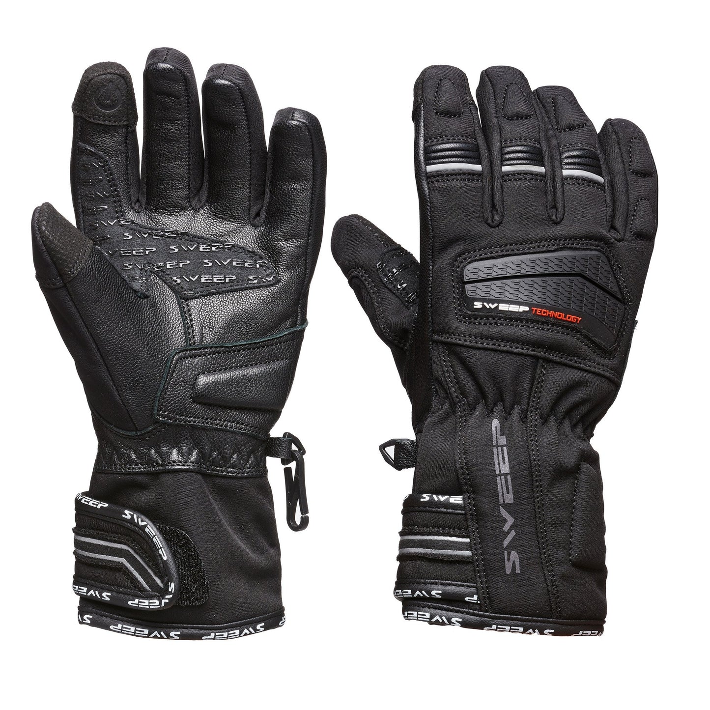 Sweep Tourer waterproof kids glove, black