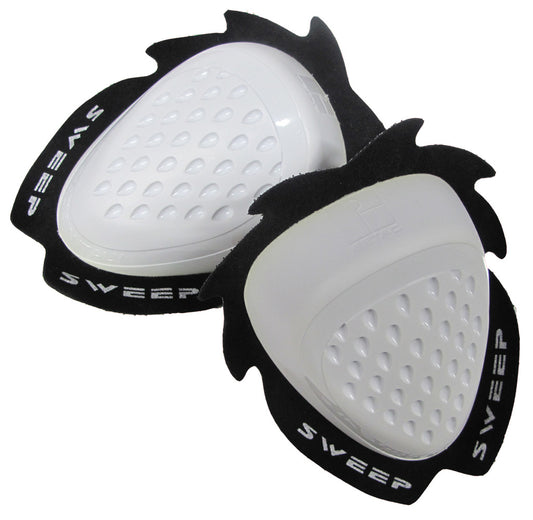 Sweep Dropper Knee slider, white, pair
