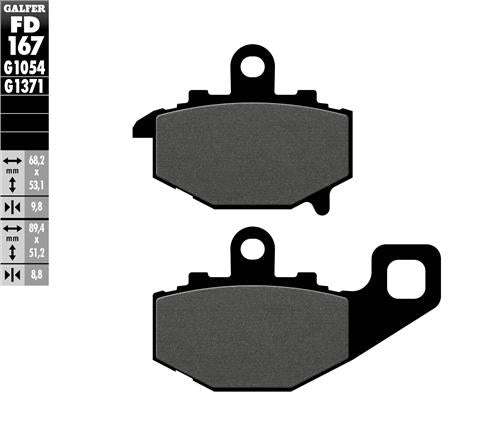 Galfer Semi Metal Brake Pads, FD167G1054 