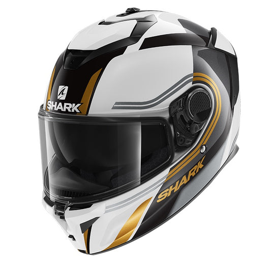 Shark Spartan GT Tracker, Matt white/black/gold
