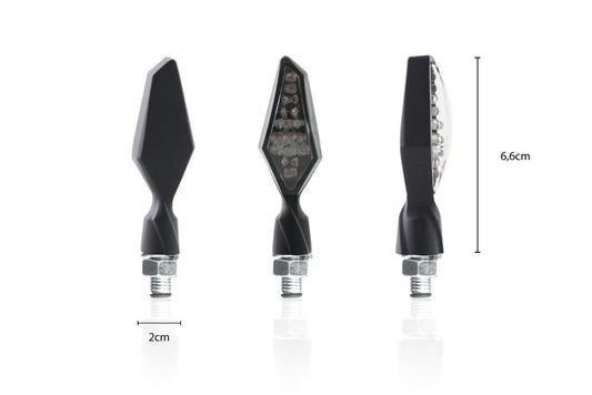 Chaft Draft LED vilkut, musta (savulasi)