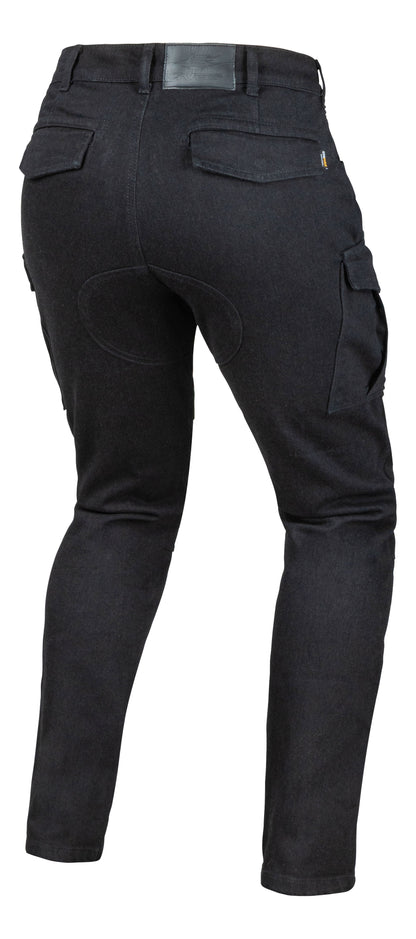 Sweep Eagle Cargo naisten yksikerros Cordura ajofarkut, musta