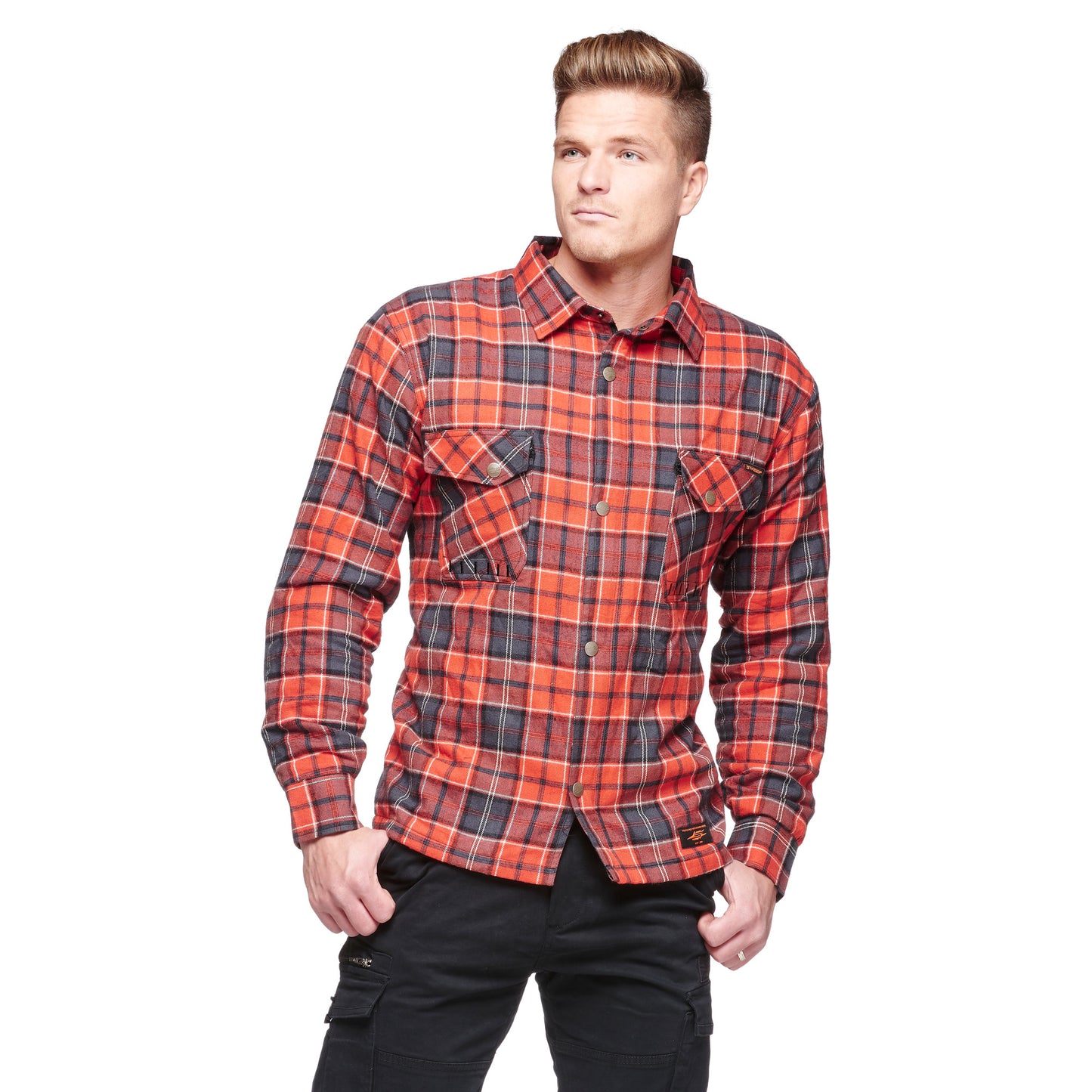 Sweep Manitou MC flannel shirt, orange