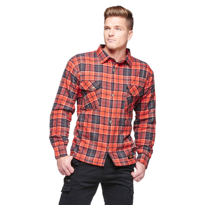 Sweep Manitou MC flannel shirt, orange