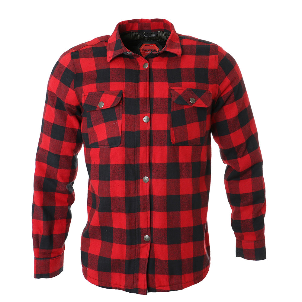 Sweep Manitou MC flannel shirt, red/black