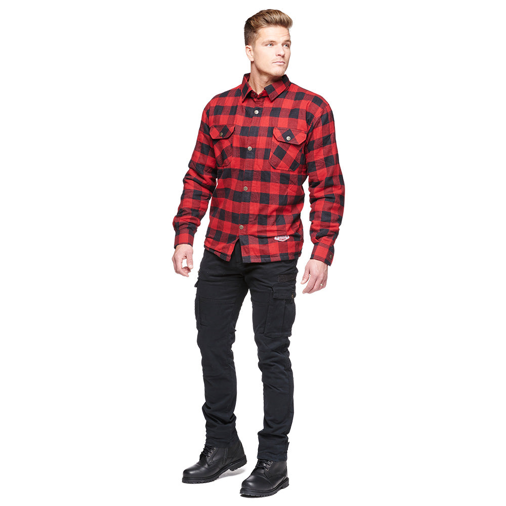 Sweep Manitou MC flannel shirt, red/black