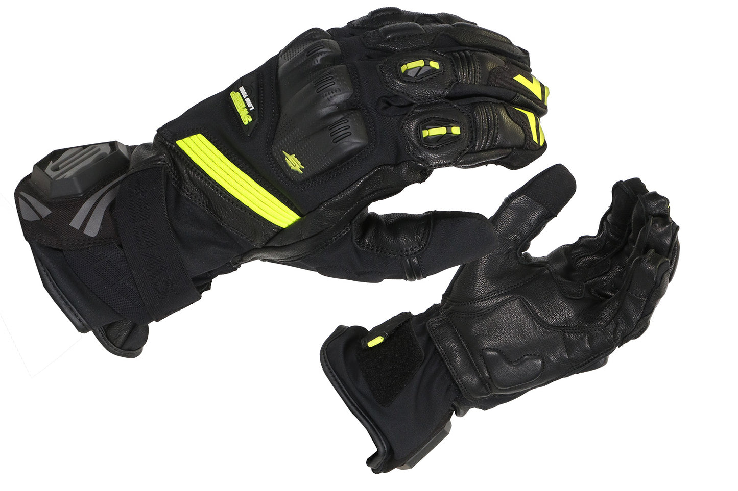 Sweep Gladius vedenpitävä ajokäsine, musta/keltainen