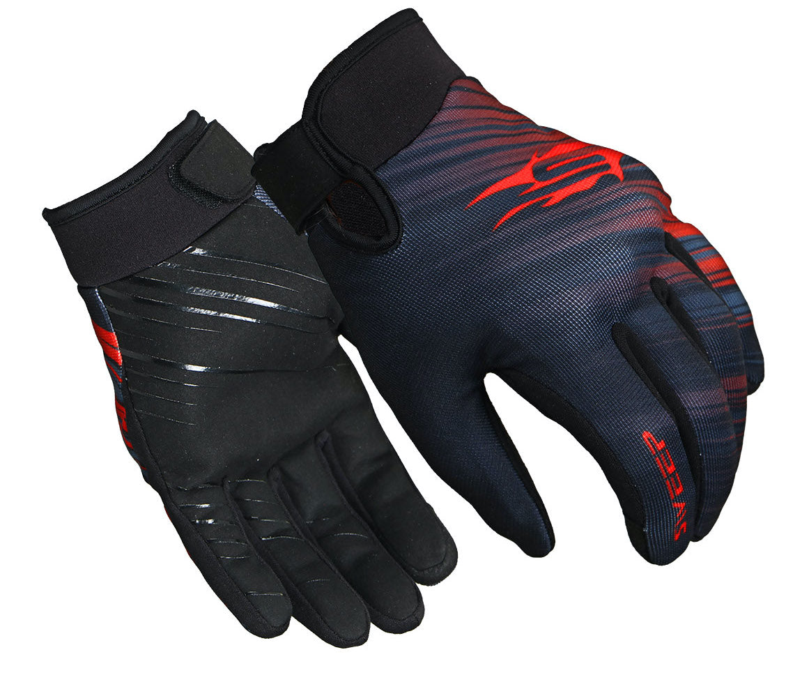 Sweep Street MX short glove, black/red