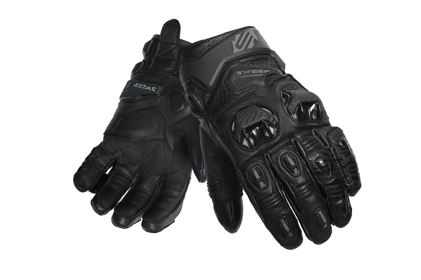 Sweep Volcano short racing gloves, black