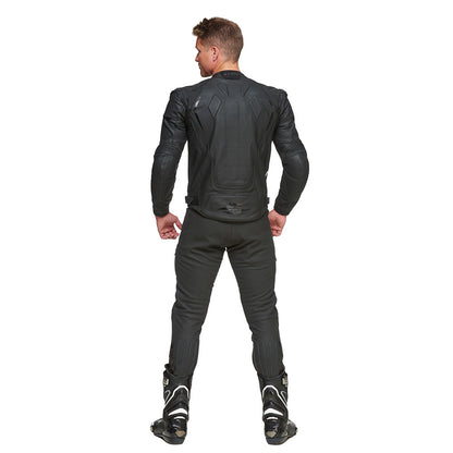 Sweep Chicane leather jacket, black