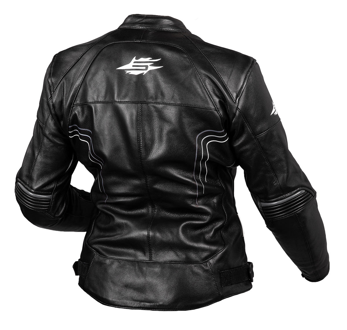 Sweep Connect ladies leather jacket, black/grey