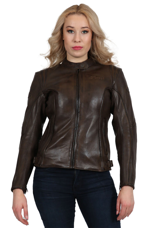 Sweep Mamba ladies leather jacket, brown