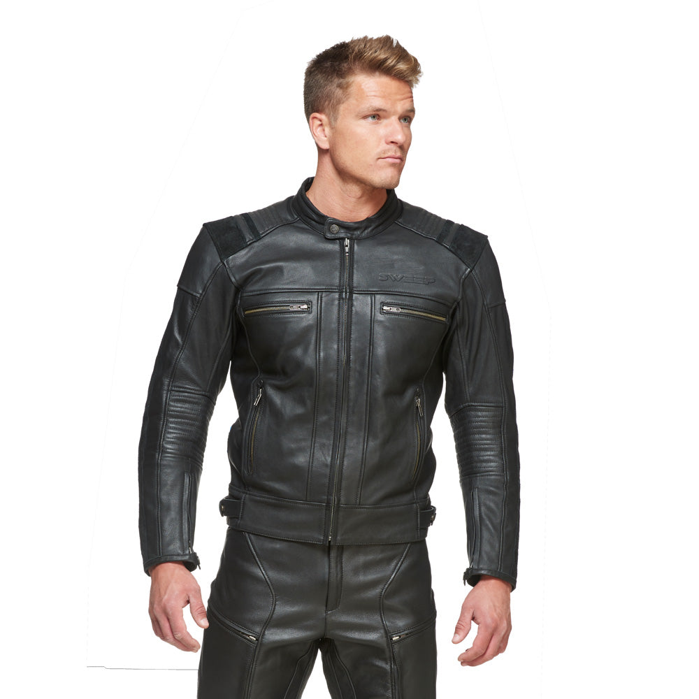 Sweep Ragnar leatherjacket, black