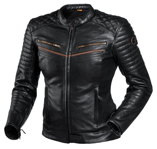 Sweep Scrambler ladies leather jacket, black/brown