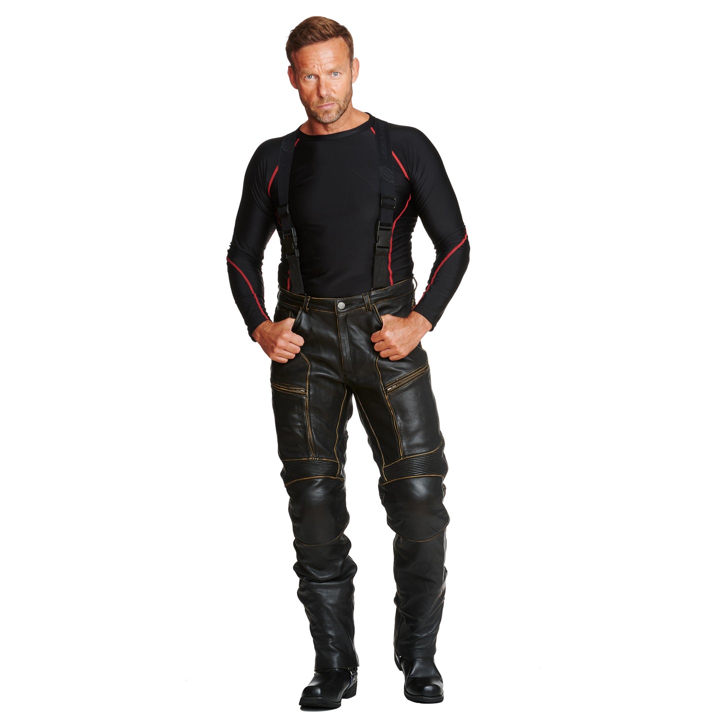 Sweep Ragnar leather pant, antique