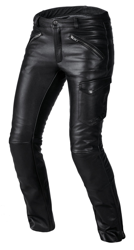 Sweep Scrambler leather pant, black
