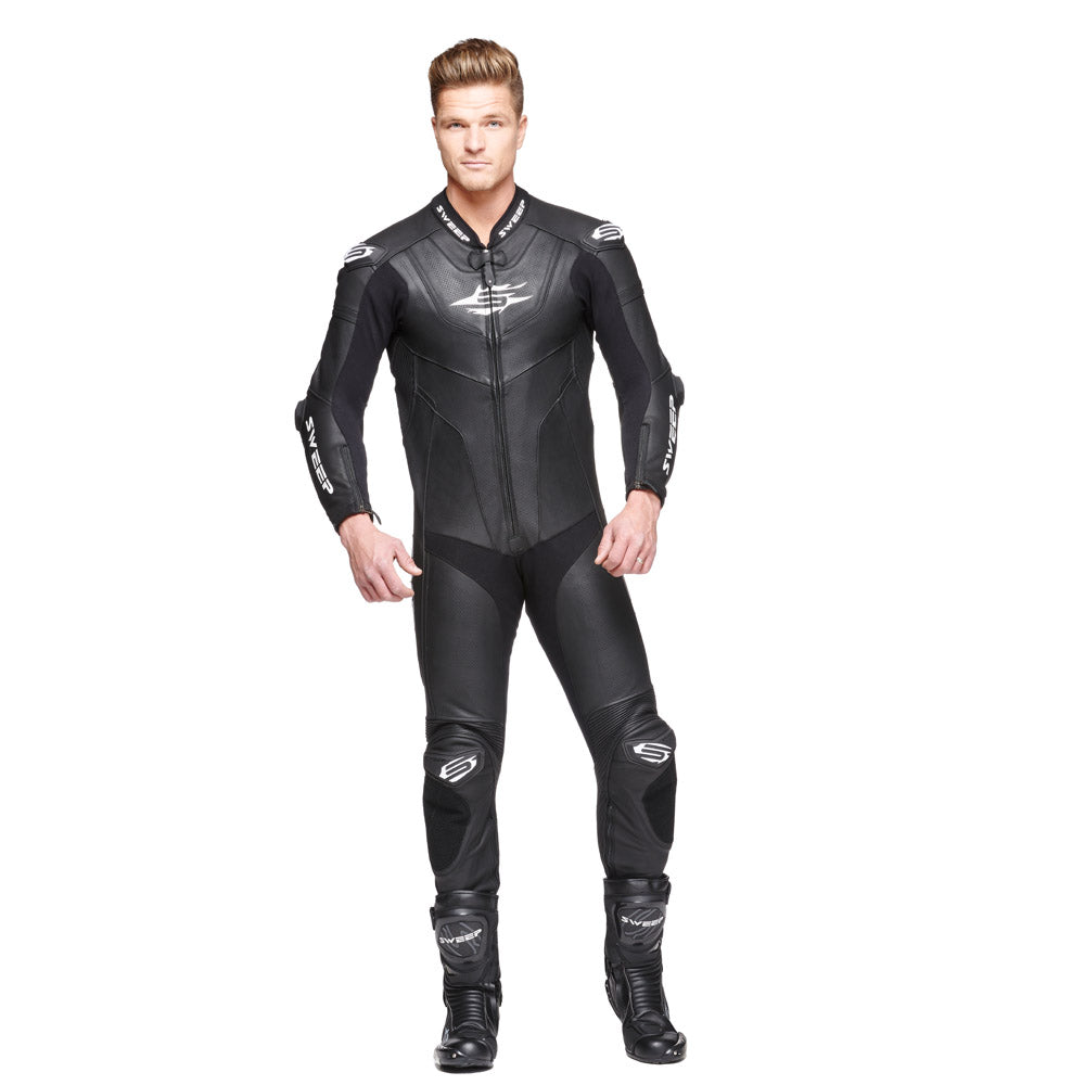 Sweep GPR Aero piece leathersuit, black/white