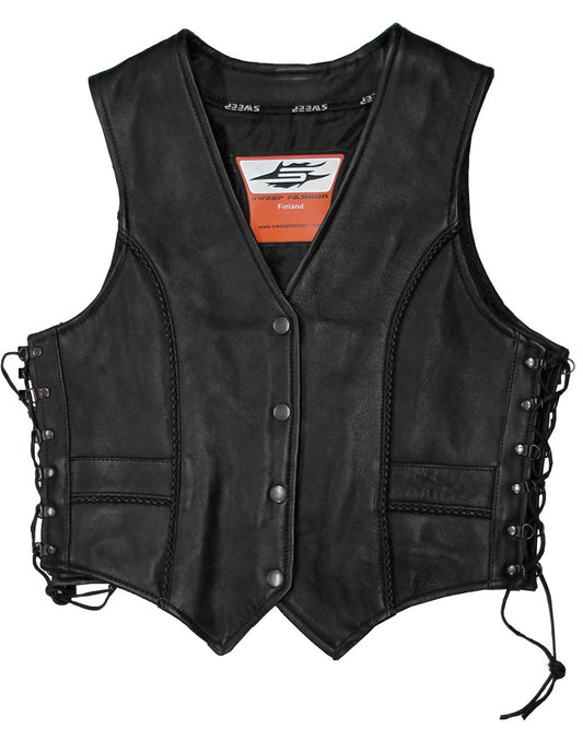 Sweep Mia, ladies leather vest