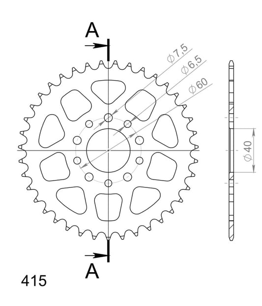 Supersprox takaratas Steel RFE-451:39