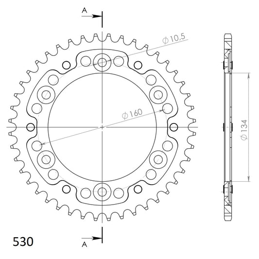 Supersprox Stealth takaratas Green 1306-RST-44-3