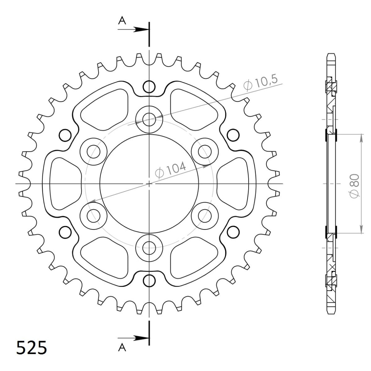 Supersprox Stealth takaratas Silver 1489-RST-40-8