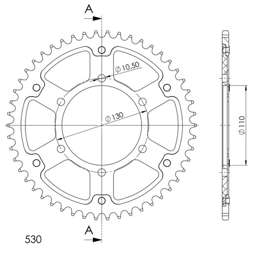 Supersprox Stealth takaratas Silver 479-RST-53-8