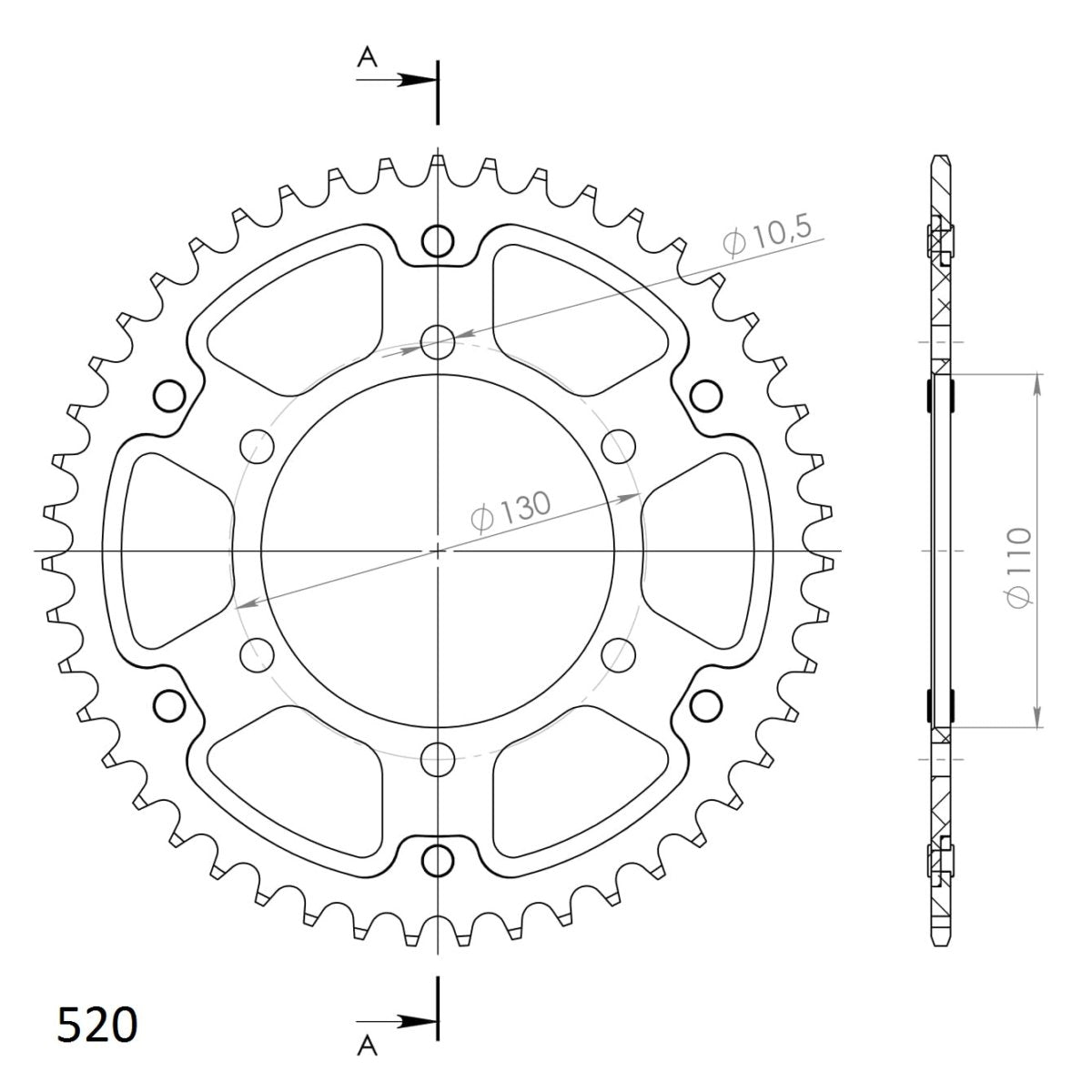 Supersprox Stealth takaratas Silver 486-RST-45-8