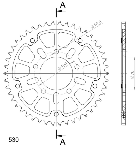Supersprox Stealth takaratas Gold 7090-RST-46-9