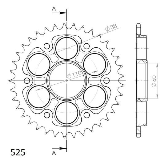 Supersprox Stealth takaratas Silver 737-525-RST-36-8