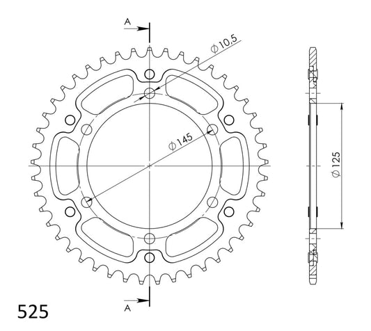 Supersprox Stealth takaratas Black 867-RST-45-0
