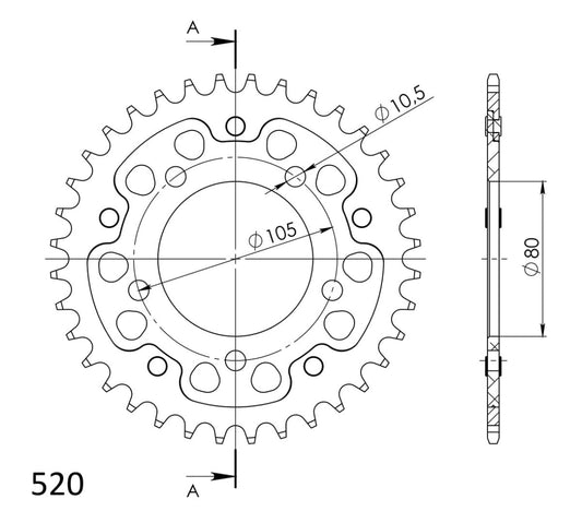 Supersprox Stealth takaratas Black 891-RST-36-0